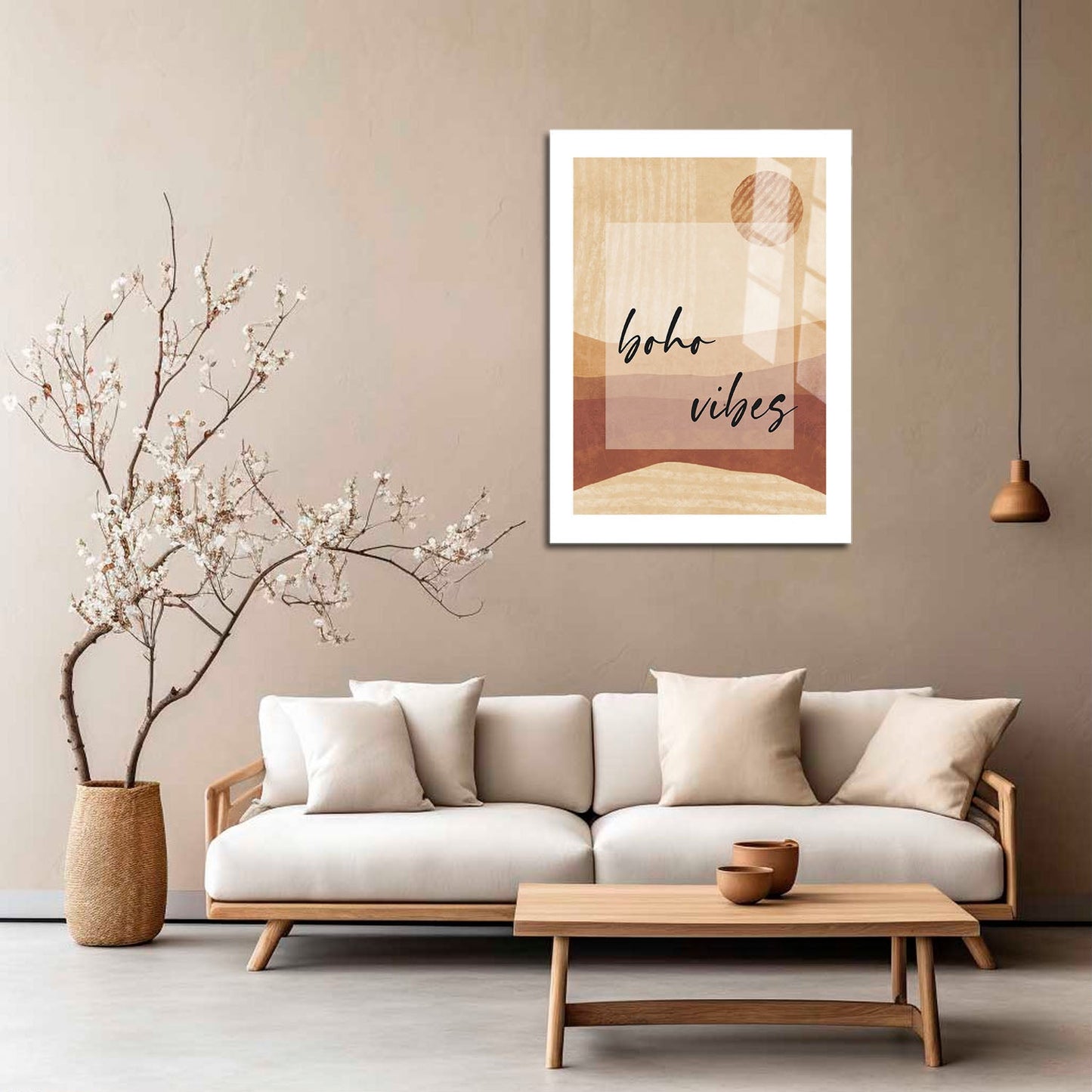 Wes Co Gallery Metal Poster Boho Vibes Sunscape 16" x 24" Home Goods - Nordic Border or edge to edge Metal Art Print