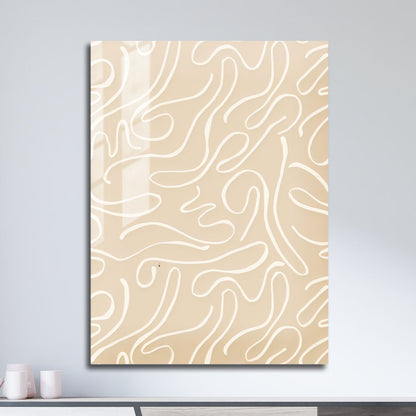 Wes Co Gallery Metal Poster Abstract Sand Paths 11" x 17" Home Goods - Nordic Border or edge to edge Metal Art Print