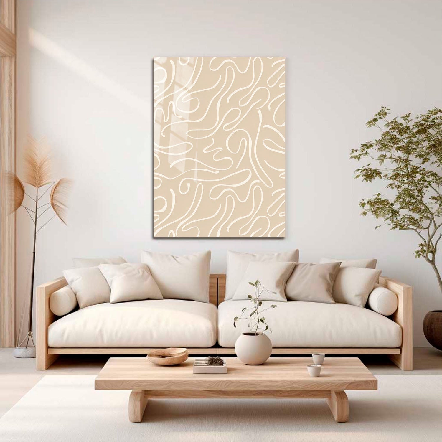 Wes Co Gallery Metal Poster Abstract Sand Paths 11" x 17" Home Goods - Nordic Border or edge to edge Metal Art Print