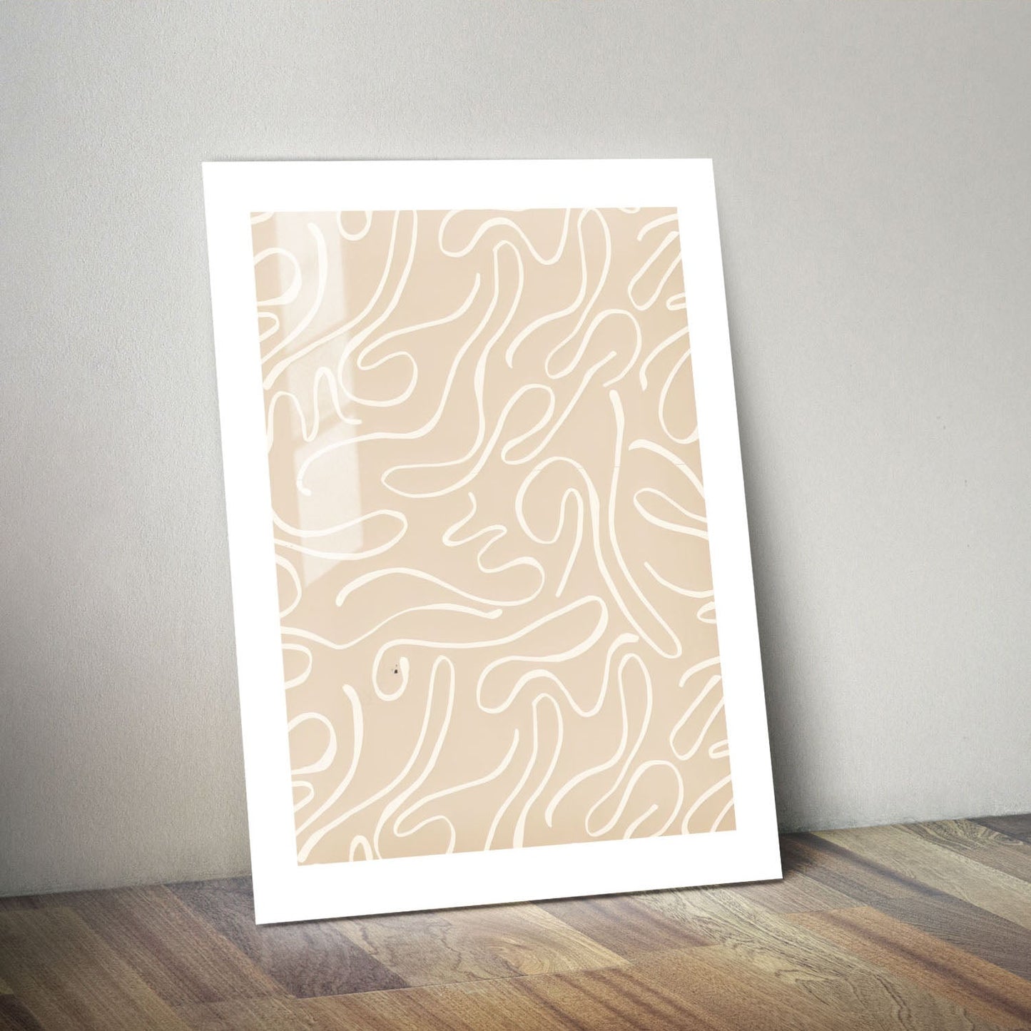 Wes Co Gallery Metal Poster Abstract Sand Paths 24" x 36" Home Goods - Nordic Border or edge to edge Metal Art Print