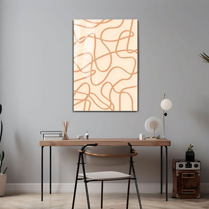 Wes Co Gallery Metal Poster Fluid Organic Lines Modern 11" x 17" Home Goods - Nordic Border or edge to edge Metal Art Print