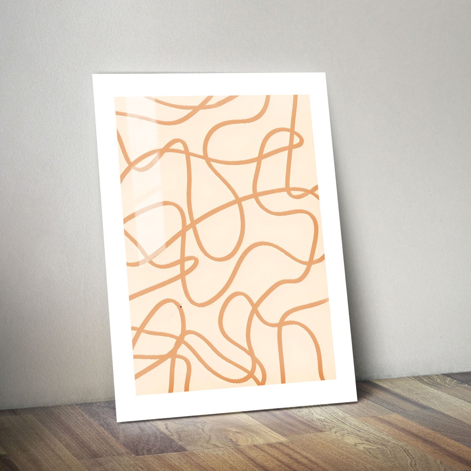 Wes Co Gallery Metal Poster Fluid Organic Lines Modern 24" x 36" Home Goods - Nordic Border or edge to edge Metal Art Print