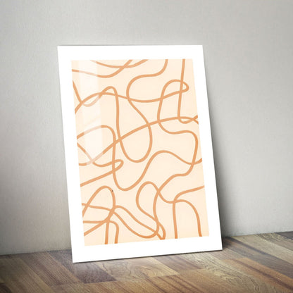 Wes Co Gallery Metal Poster Fluid Organic Lines Modern 24" x 36" Home Goods - Nordic Border or edge to edge Metal Art Print