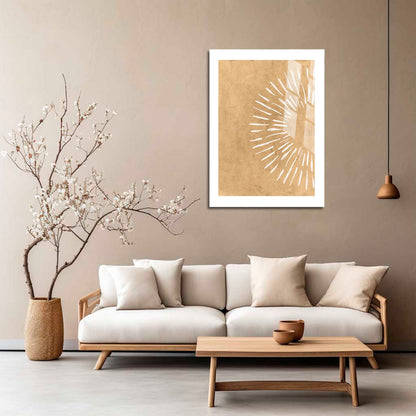 Wes Co Gallery Metal Poster Golden Sun Rays Modern Decor 16" x 24" Home Goods - Nordic Border or edge to edge Metal Art Print