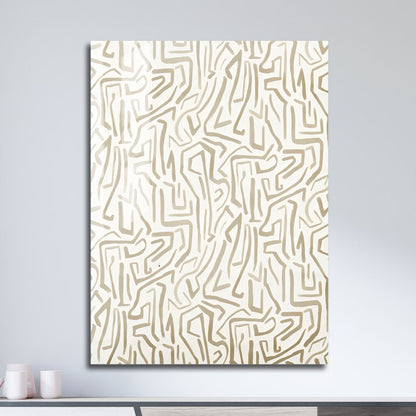 Wes Co Gallery Metal Poster Tribal Maze Geometric Pattern 11" x 17" Home Goods - Nordic Border or edge to edge Metal Art Print