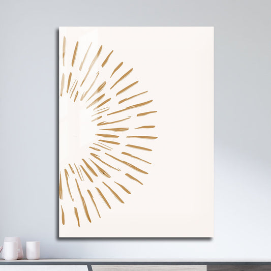 Wes Co Gallery Metal Poster Radiant Sunrise Minimalist 11" x 17" Home Goods - Nordic Border or edge to edge Metal Art Print