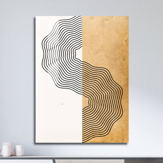 Wes Co Gallery Metal Poster Organic Shapes Sand Pattern 11" x 17" Home Goods - Nordic Border or edge to edge Metal Art Print