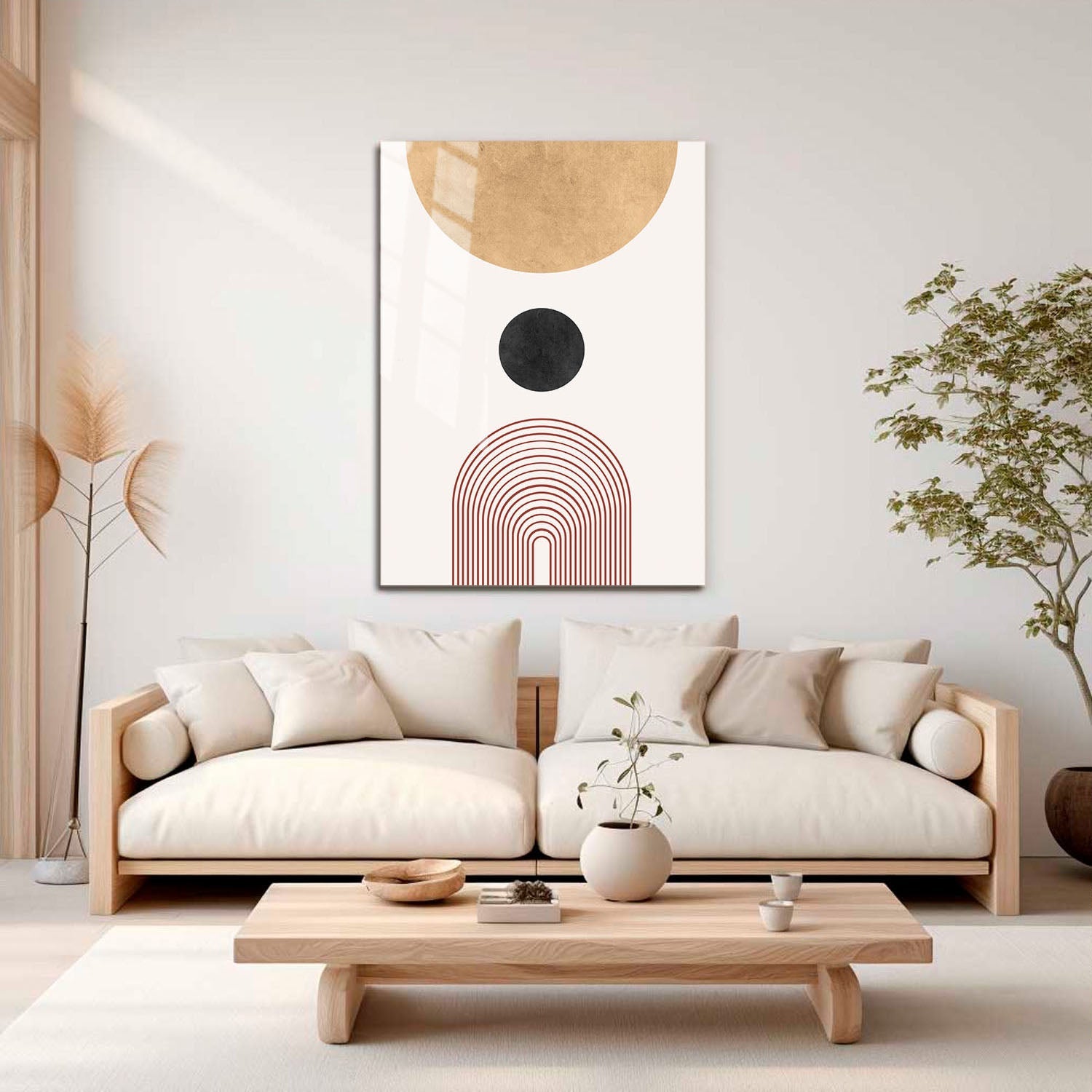 Wes Co Gallery Metal Poster Solar Circles Geometric Decor 11" x 17" Home Goods - Nordic Border or edge to edge Metal Art Print