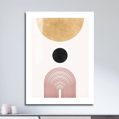 Wes Co Gallery Metal Poster Solar Circles Geometric Decor 16" x 24" Home Goods - Nordic Border or edge to edge Metal Art Print