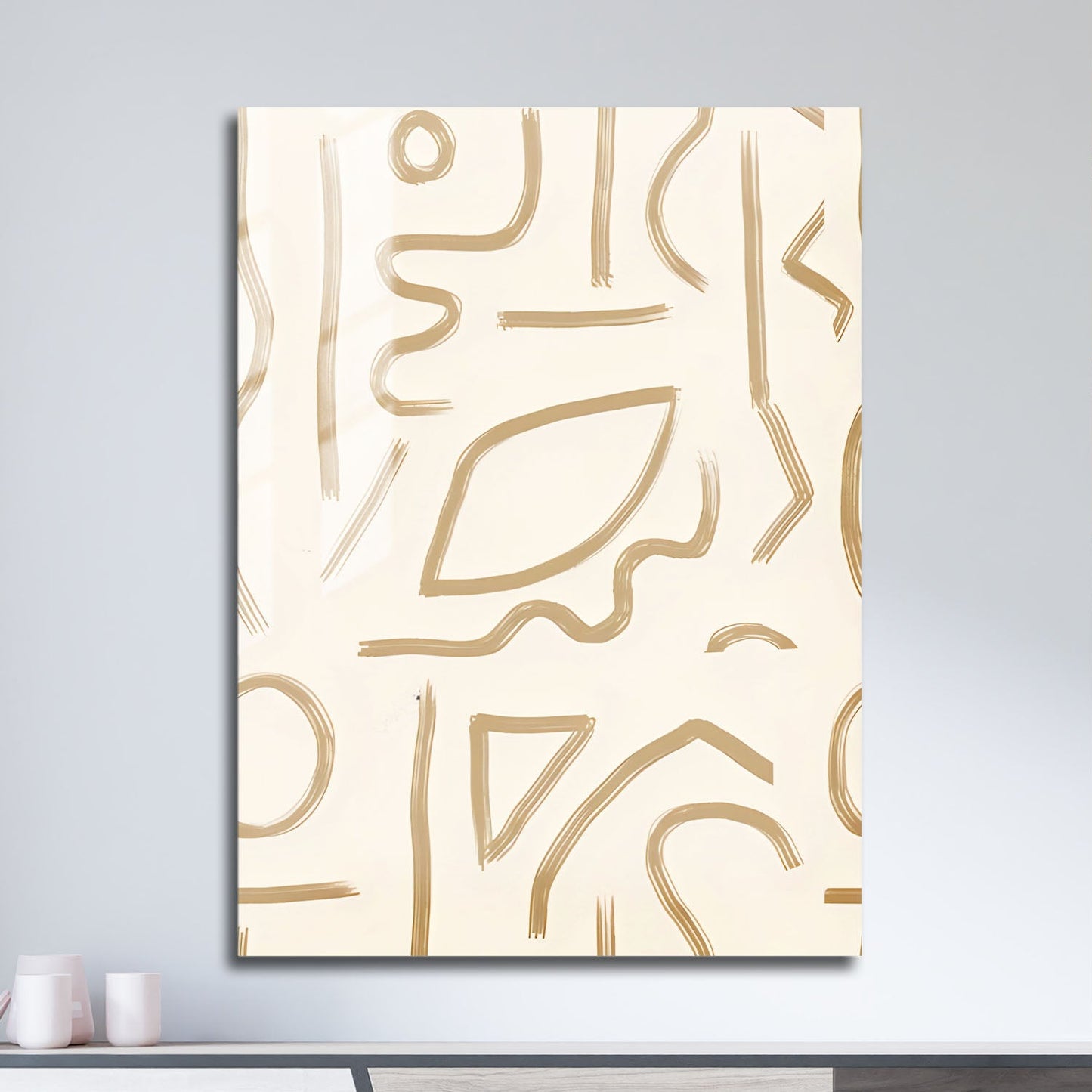 Wes Co Gallery Metal Poster Fluid Labyrinth Wall 11" x 17" Home Goods - Nordic Border or edge to edge Metal Art Print