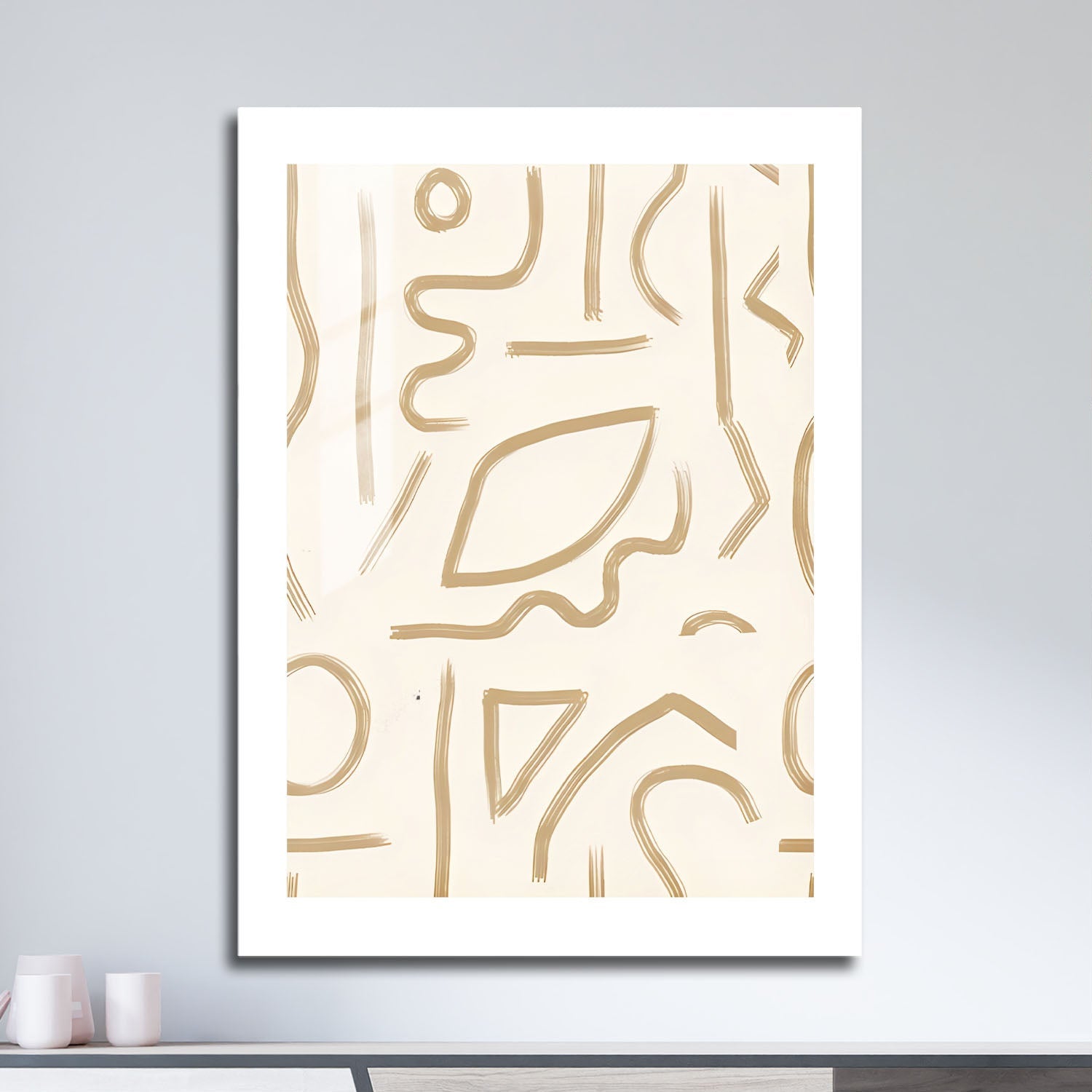 Wes Co Gallery Metal Poster Fluid Labyrinth Wall 16" x 24" Home Goods - Nordic Border or edge to edge Metal Art Print