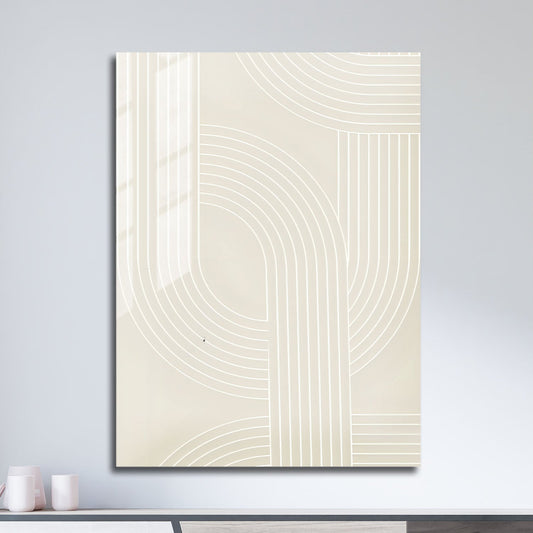 Wes Co Gallery Metal Poster Interwoven Line Geometric 11" x 17" Home Goods - Nordic Border or edge to edge Metal Art Print