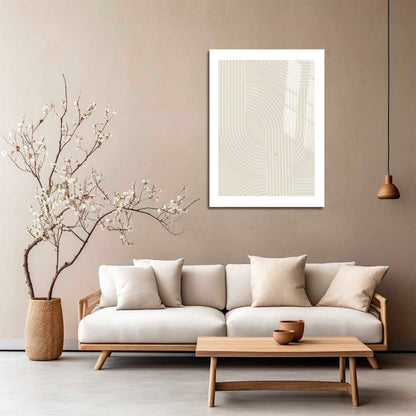 Wes Co Gallery Metal Poster Interwoven Line Geometric 16" x 24" Home Goods - Nordic Border or edge to edge Metal Art Print