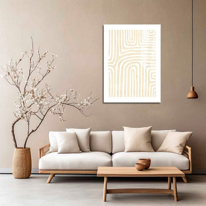 Wes Co Gallery Metal Poster Bold Arch and Abstract Strokes 16" x 24" Home Goods - Nordic Border or edge to edge Metal Art Print