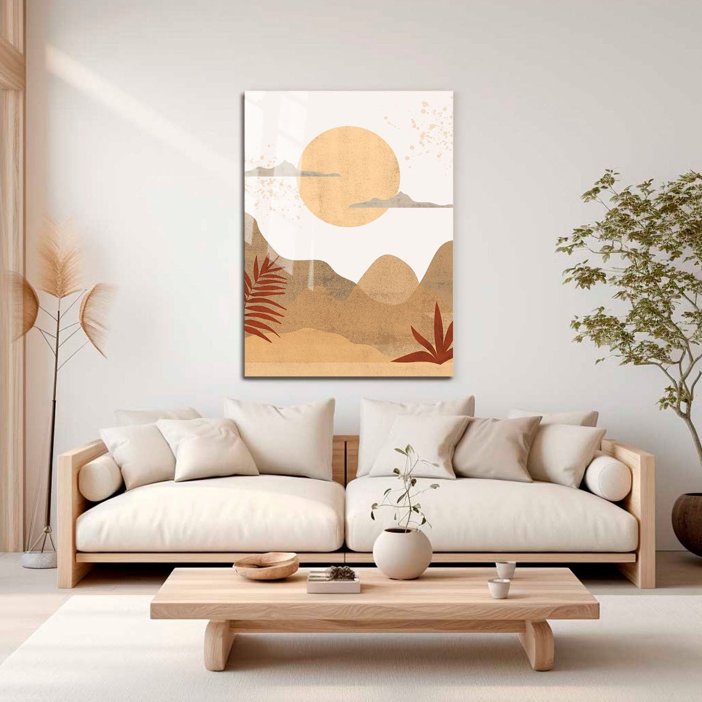 Wes Co Gallery Metal Poster Boho Desert Landscape 11" x 17" Home Goods - Nordic Border or edge to edge Metal Art Print