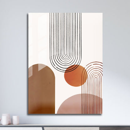 Wes Co Gallery Metal Poster Minimalist Geometric Harmony 11" x 17" Home Goods - Nordic Border or edge to edge Metal Art Print