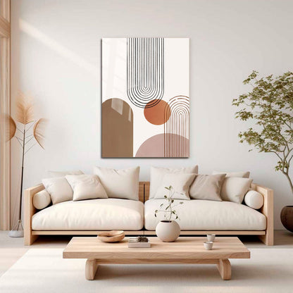 Wes Co Gallery Metal Poster Minimalist Geometric Harmony 11" x 17" Home Goods - Nordic Border or edge to edge Metal Art Print