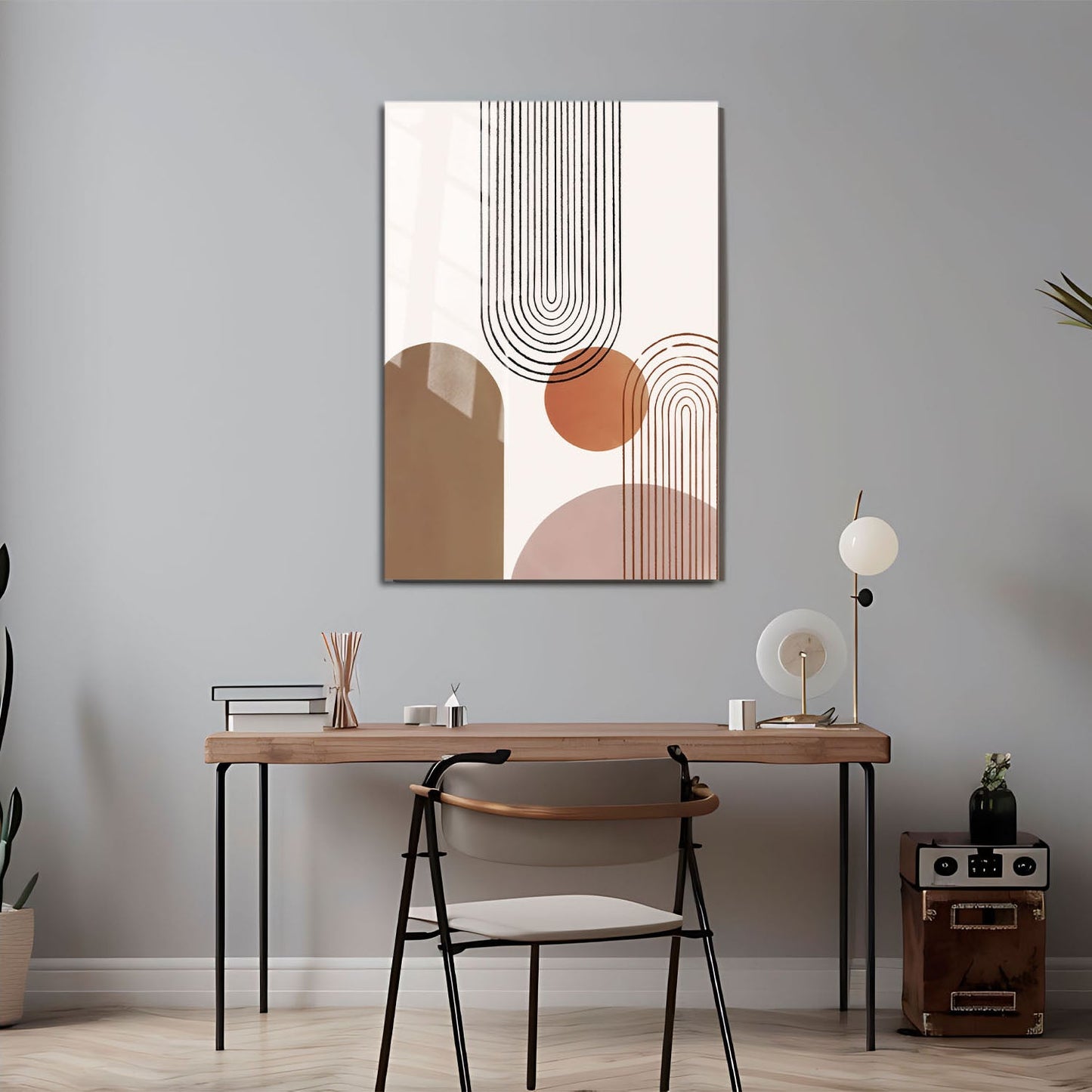 Wes Co Gallery Metal Poster Minimalist Geometric Harmony 11" x 17" Home Goods - Nordic Border or edge to edge Metal Art Print