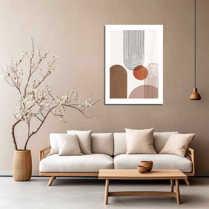 Wes Co Gallery Metal Poster Minimalist Geometric Harmony 16" x 24" Home Goods - Nordic Border or edge to edge Metal Art Print