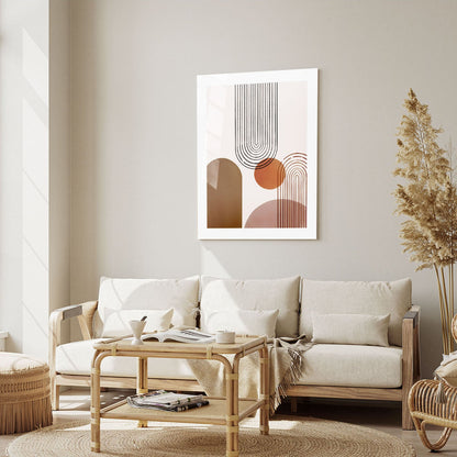 Wes Co Gallery Metal Poster Minimalist Geometric Harmony 16" x 24" Home Goods - Nordic Border or edge to edge Metal Art Print