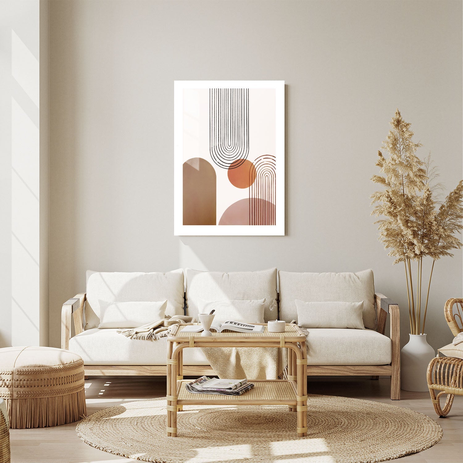 Wes Co Gallery Metal Poster Minimalist Geometric Harmony 24" x 36" Home Goods - Nordic Border or edge to edge Metal Art Print