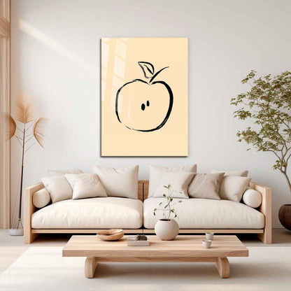 Wes Co Gallery Metal Poster Minimalist Apple Sketch 11" x 17" Home Goods - Nordic Border or edge to edge Metal Art Print