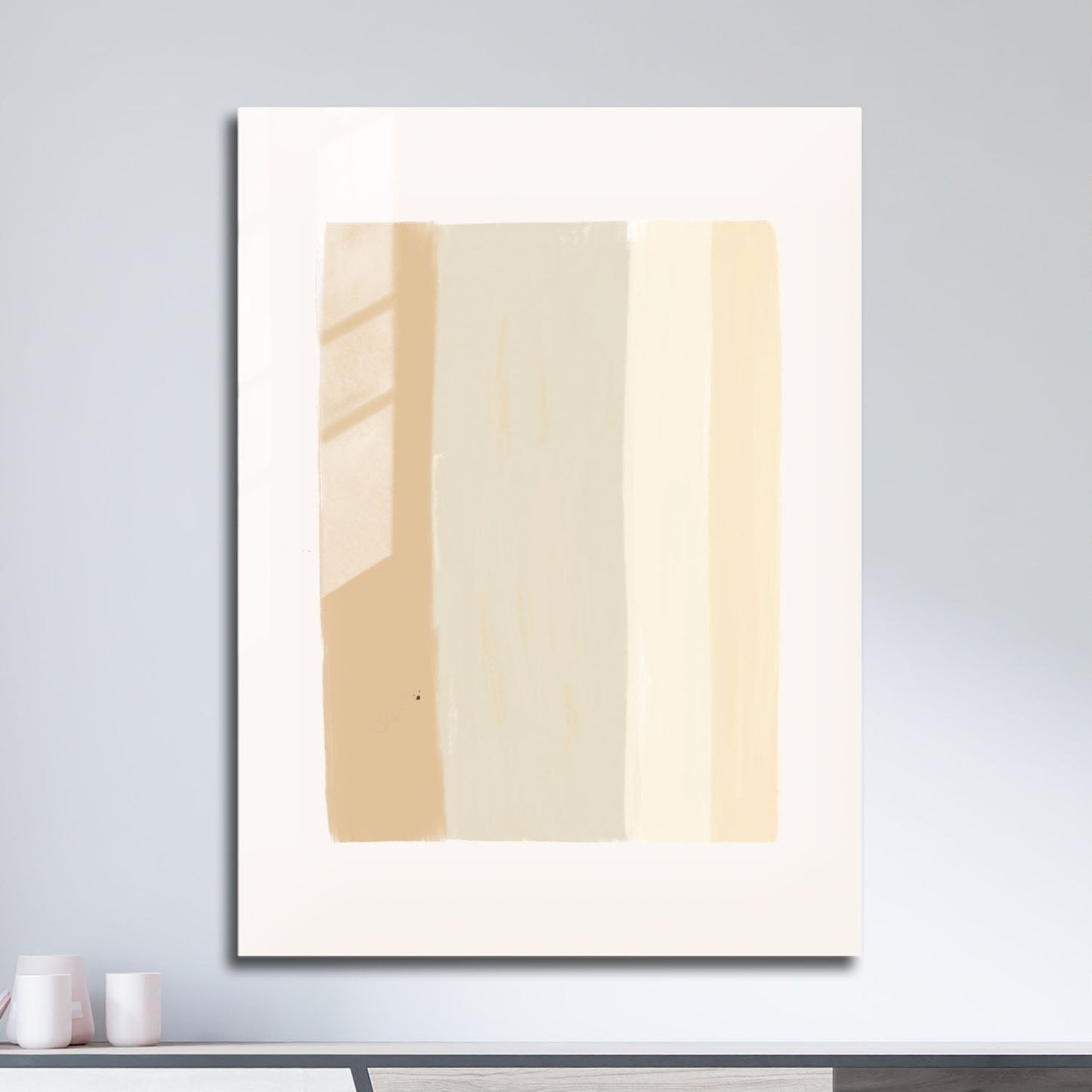 Wes Co Gallery Metal Poster Neutral Color Block Harmony 11" x 17" Home Goods - Nordic Border or edge to edge Metal Art Print