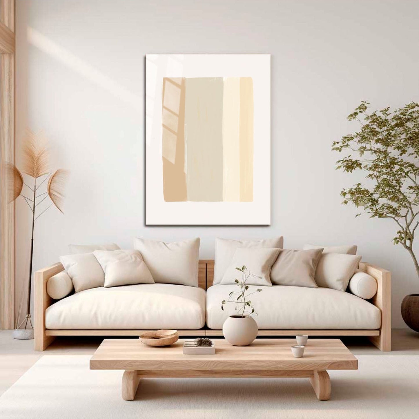 Wes Co Gallery Metal Poster Neutral Color Block Harmony 11" x 17" Home Goods - Nordic Border or edge to edge Metal Art Print