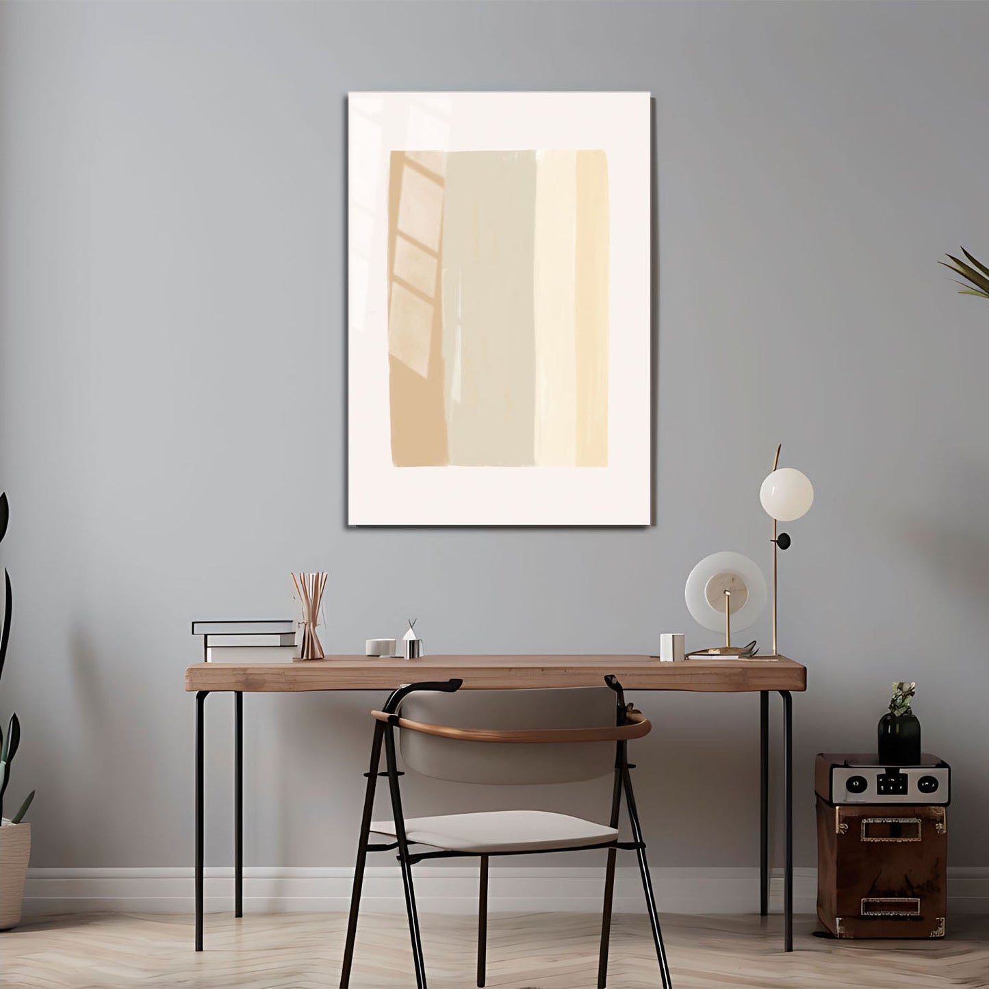 Wes Co Gallery Metal Poster Neutral Color Block Harmony 11" x 17" Home Goods - Nordic Border or edge to edge Metal Art Print