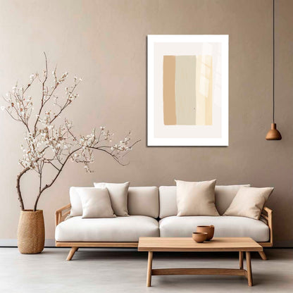 Wes Co Gallery Metal Poster Neutral Color Block Harmony 16" x 24" Home Goods - Nordic Border or edge to edge Metal Art Print