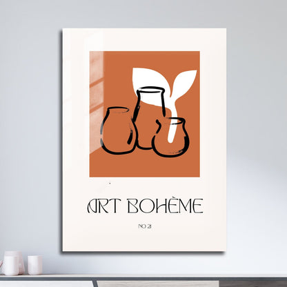 Wes Co Gallery Metal Poster Art Boheme Ceramic Vases 11" x 17" Home Goods - Nordic Border or edge to edge Metal Art Print