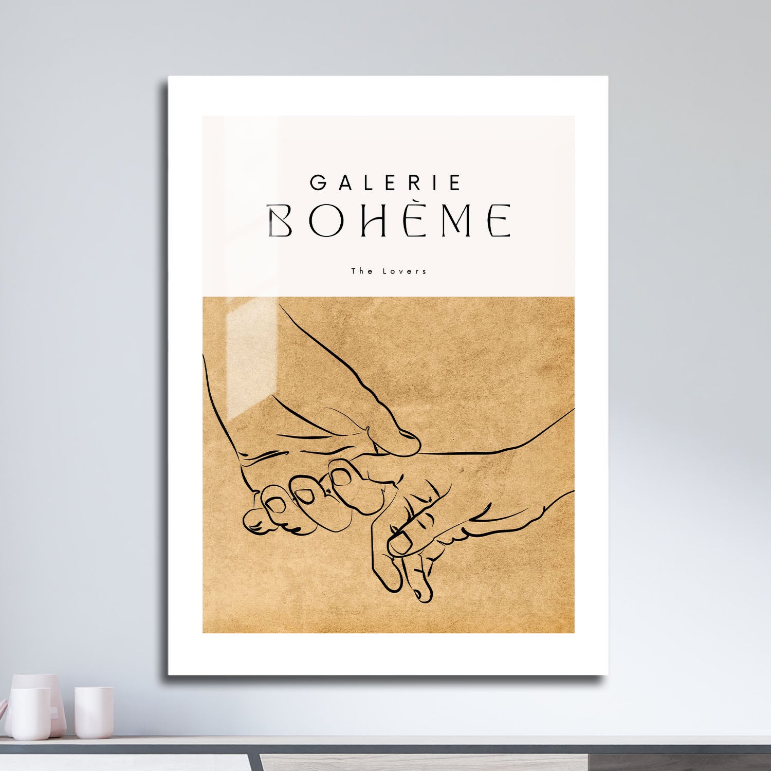 Wes Co Gallery Metal Poster Galerie Bohème Lovers 16" x 24" Home Goods - Nordic Border or edge to edge Metal Art Print