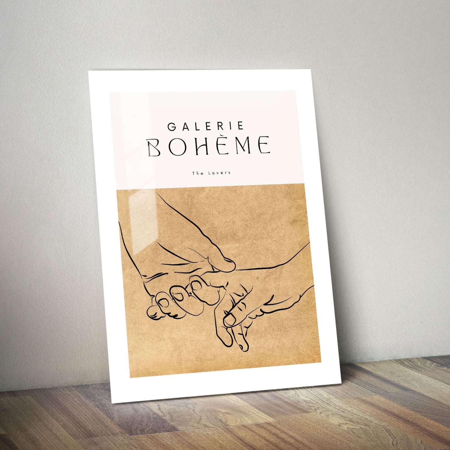 Wes Co Gallery Metal Poster Galerie Bohème Lovers 24" x 36" Home Goods - Nordic Border or edge to edge Metal Art Print