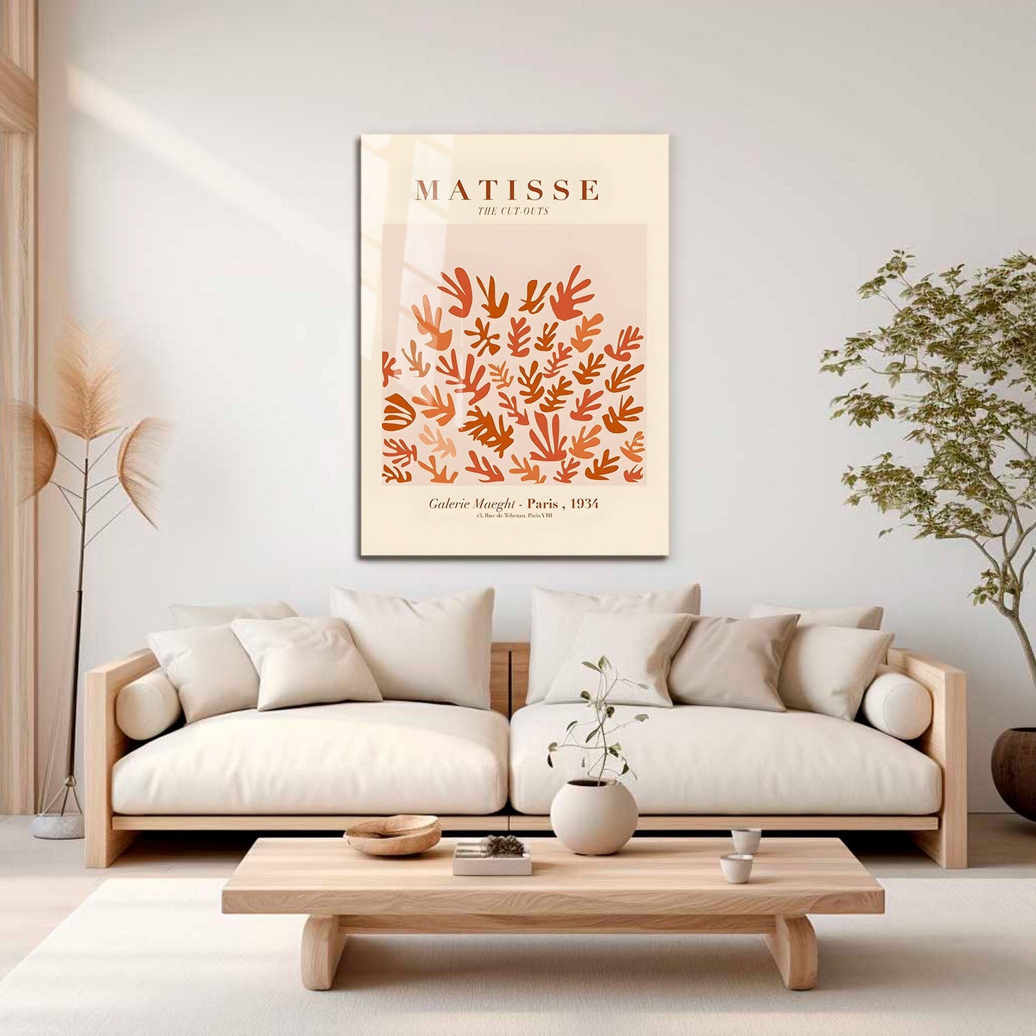 Wes Co Gallery Metal Poster Matisse Botanical Cutouts 11" x 17" Home Goods - Nordic Border or edge to edge Metal Art Print