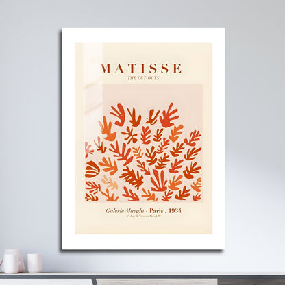 Wes Co Gallery Metal Poster Matisse Botanical Cutouts 16" x 24" Home Goods - Nordic Border or edge to edge Metal Art Print