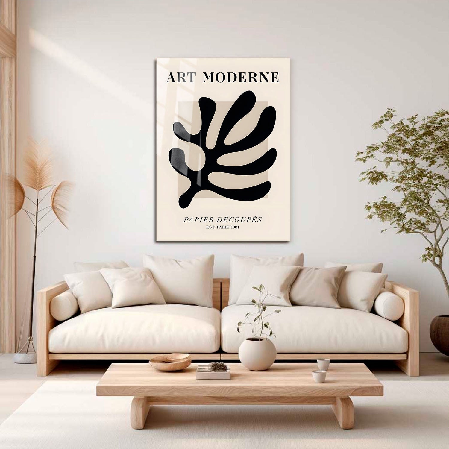 Wes Co Gallery Metal Poster Modern Cut out Shapes 11" x 17" Home Goods - Nordic Border or edge to edge Metal Art Print