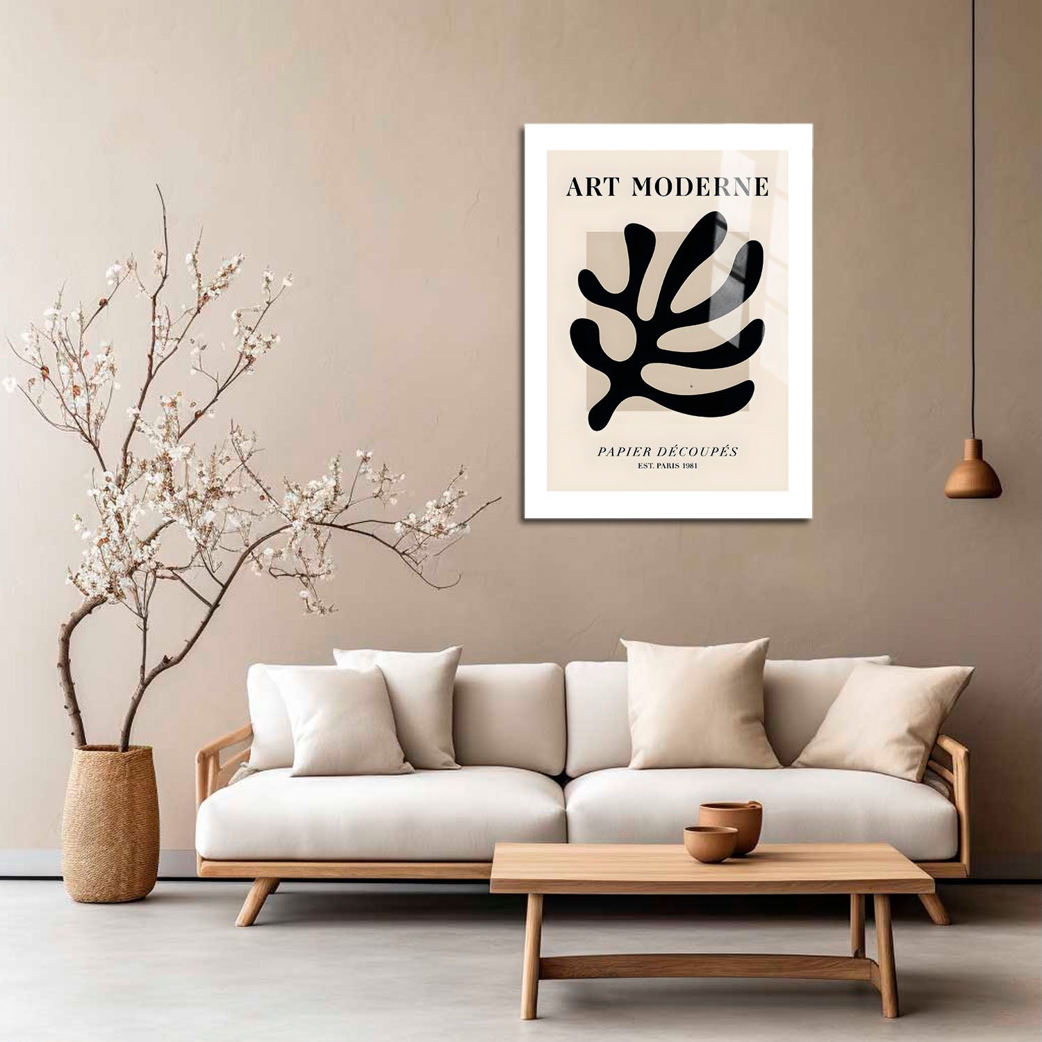 Wes Co Gallery Metal Poster Modern Cut out Shapes 16" x 24" Home Goods - Nordic Border or edge to edge Metal Art Print