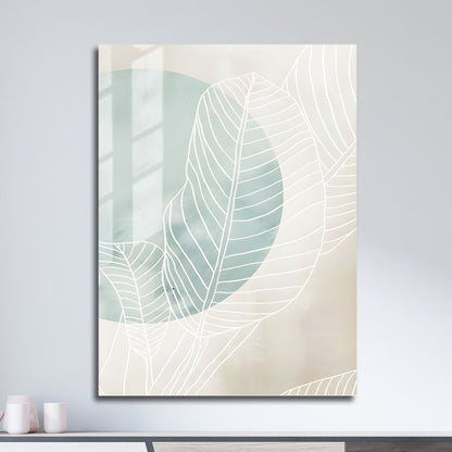 Wes Co Gallery Metal Poster Classic Nordic Leaves 11" x 17" Home Goods - Nordic Border or edge to edge Metal Art Print