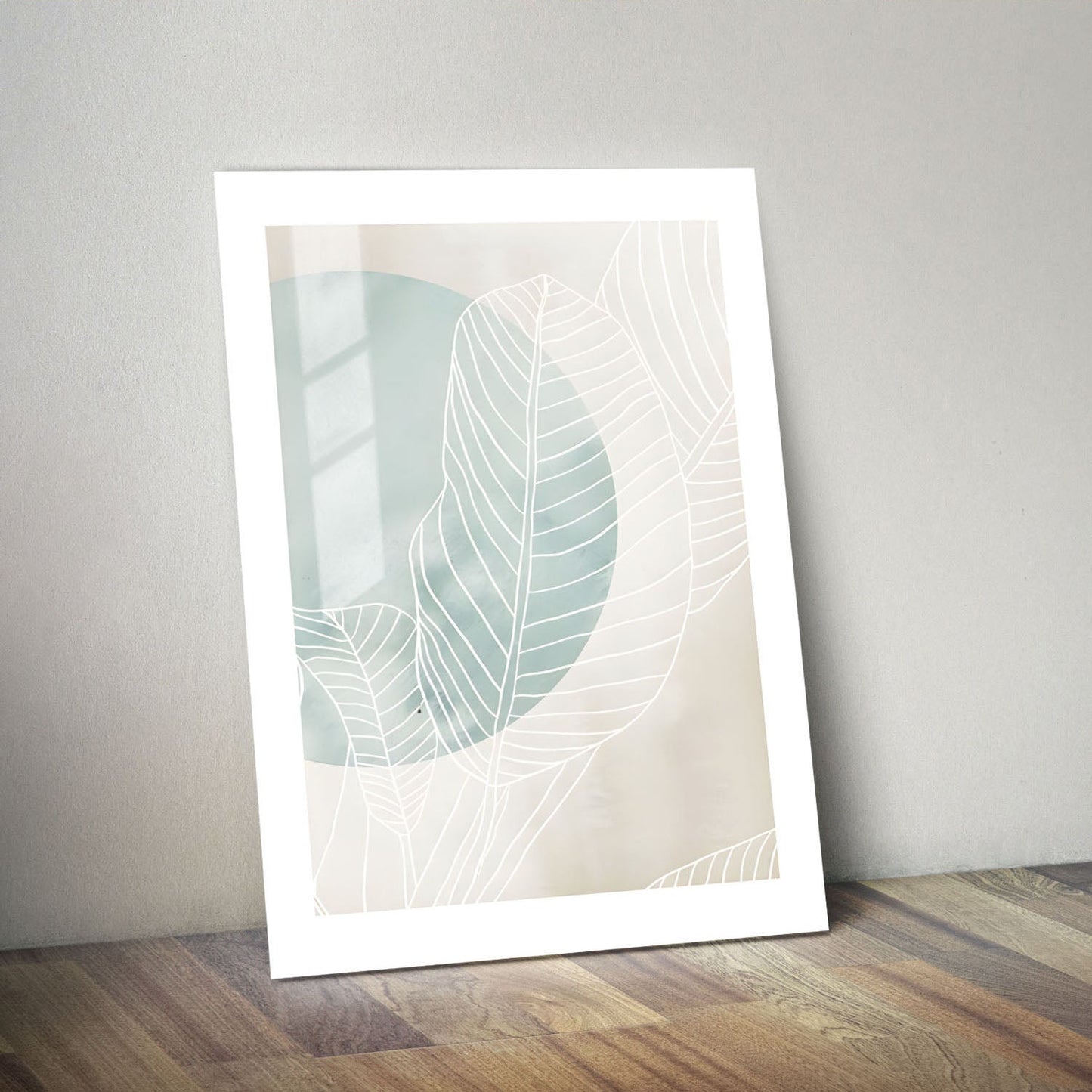 Wes Co Gallery Metal Poster Classic Nordic Leaves 24" x 36" Home Goods - Nordic Border or edge to edge Metal Art Print