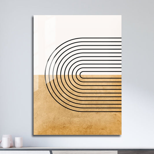 Wes Co Gallery Metal Poster Divided Ripple Lines 11" x 17" Home Goods - Nordic Border or edge to edge Metal Art Print