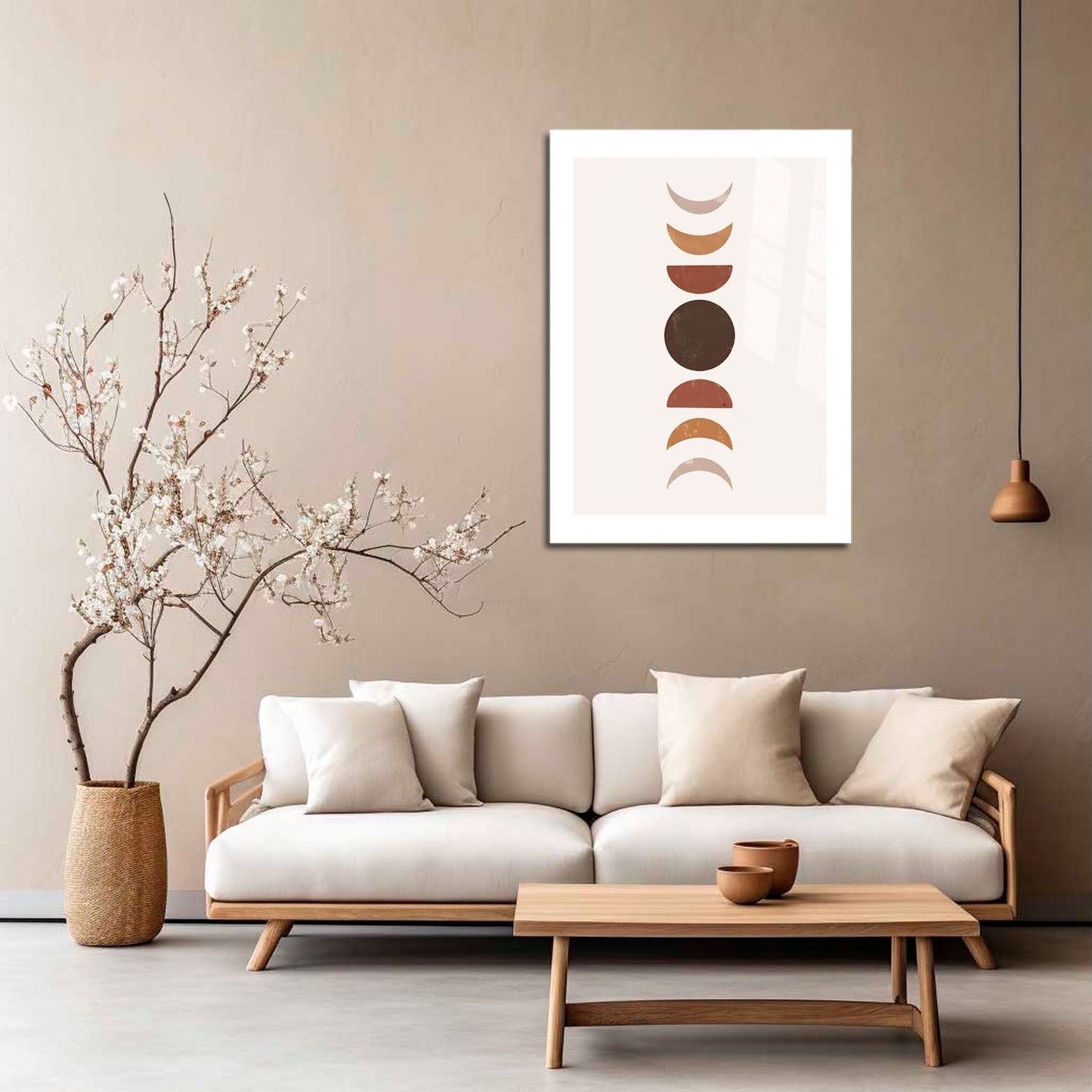 Wes Co Gallery Metal Poster Nordic Moon Phases 16" x 24" Home Goods - Nordic Border or edge to edge Metal Art Print