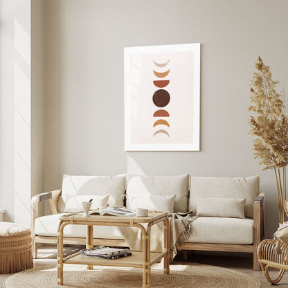 Wes Co Gallery Metal Poster Nordic Moon Phases 16" x 24" Home Goods - Nordic Border or edge to edge Metal Art Print