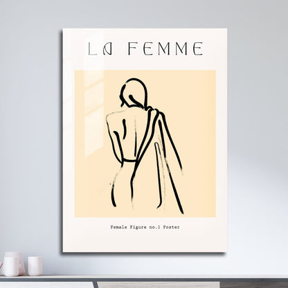 Wes Co Gallery Metal Poster Abstract La Femme 11" x 17" Home Goods - Nordic Border or edge to edge Metal Art Print