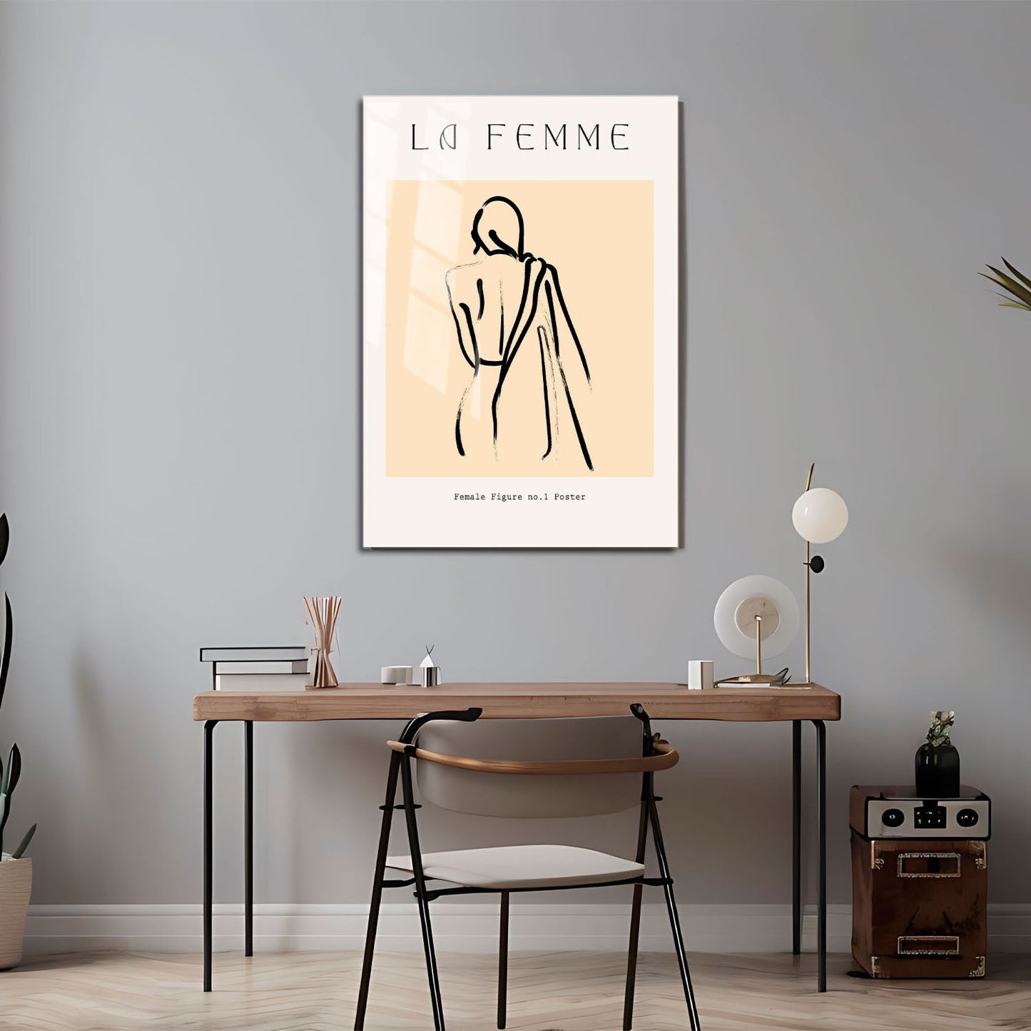 Wes Co Gallery Metal Poster Abstract La Femme 11" x 17" Home Goods - Nordic Border or edge to edge Metal Art Print