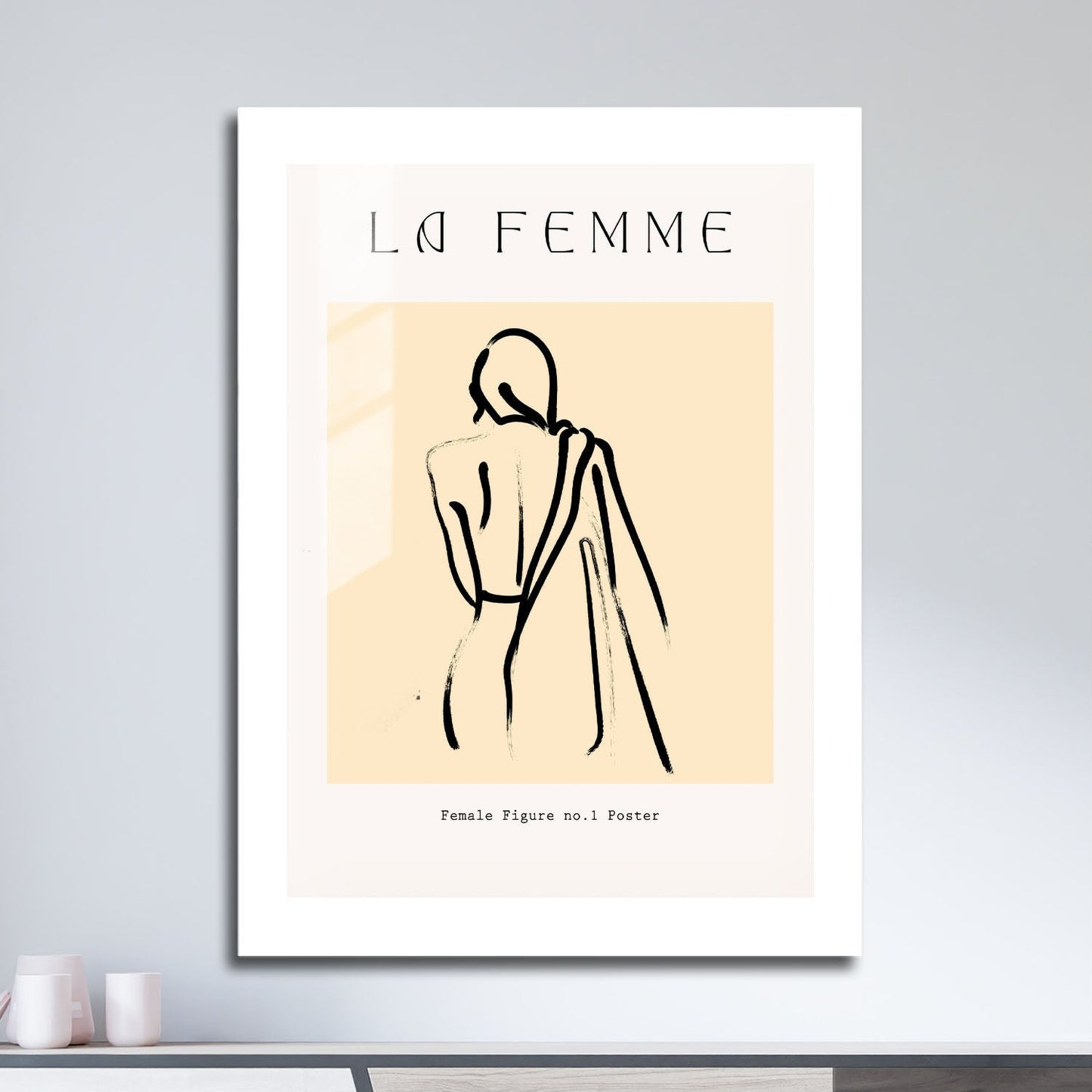 Wes Co Gallery Metal Poster Abstract La Femme 16" x 24" Home Goods - Nordic Border or edge to edge Metal Art Print