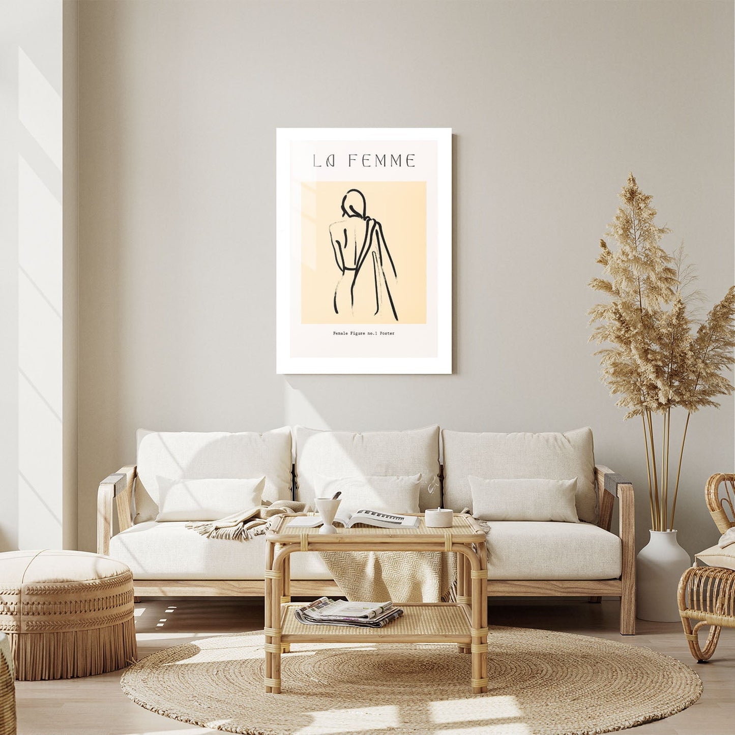 Wes Co Gallery Metal Poster Abstract La Femme 24" x 36" Home Goods - Nordic Border or edge to edge Metal Art Print