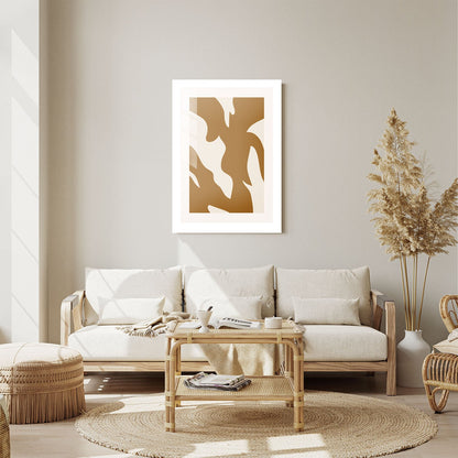 Wes Co Gallery Metal Poster Curved Golden Strokes 24" x 36" Home Goods - Nordic Border or edge to edge Metal Art Print