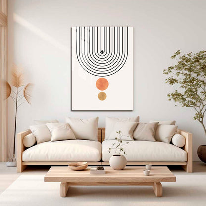 Wes Co Gallery Metal Poster Minimalist Geometric Arch 11" x 17" Home Goods - Nordic Border or edge to edge Metal Art Print