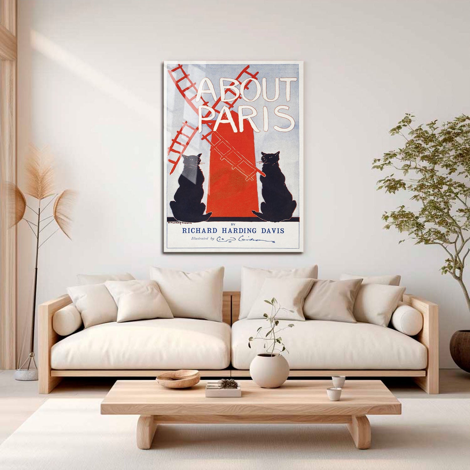 Wes Co Gallery Metal Poster About Paris by Edward Penfield 11" x 17" Home Goods - Pop Art Border or edge to edge Metal Art Print