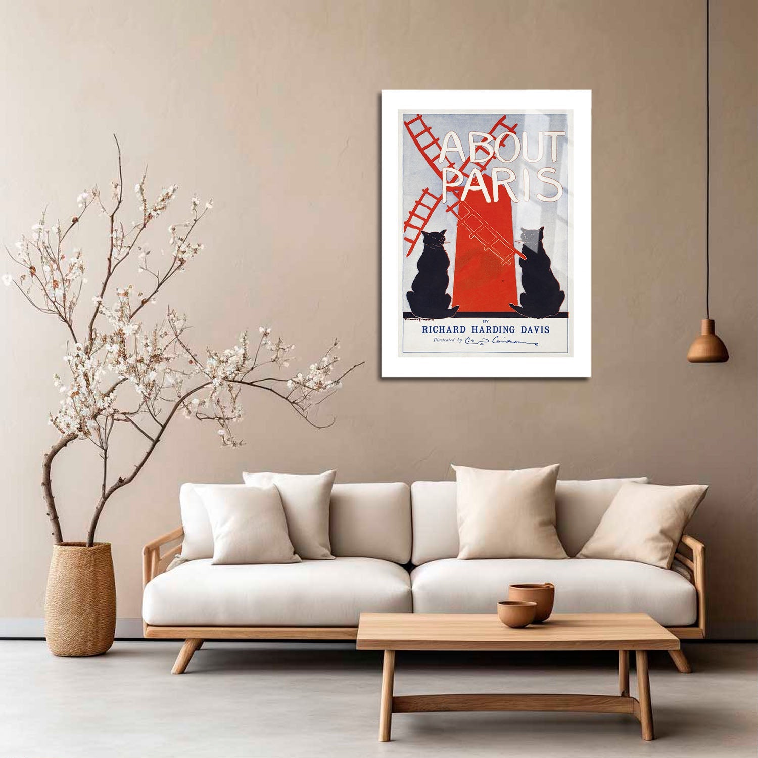 Wes Co Gallery Metal Poster About Paris by Edward Penfield 16" x 24" Home Goods - Pop Art Border or edge to edge Metal Art Print